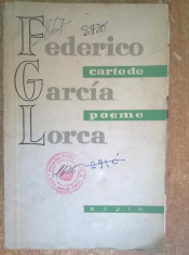 Federico Garcia Lorca - Carte de poeme foto