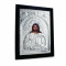 Iisus Hristos, 30X40cm, Argintie cu Rama Neagra, Dreptunghiulara,Cod Produs:907