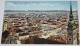 Carte postala veche Germania- Postkarte - M&uuml;nchen gegen S&uuml;den mit den Alpen