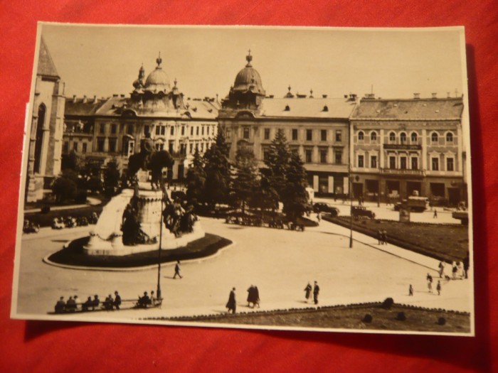 Ilustrata Cluj - Piata Libertatii 1969 , in lb.engleza