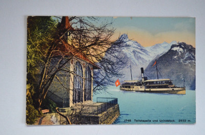 Carte postala veche Elvetia - Postkarte - Telleskapelle and Urirotstock - Swiss foto