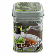 Cutie metalica pentru depozitarea ceaiului, capac, design by Dora Papis, 6 X 4,5 X 4.5 cm, multicolora, 84817 foto