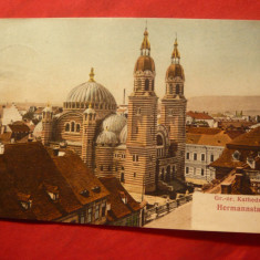 Ilustrata Sibiu - Catedrala Grec-Ortodoxa circulat 1907 Ed.Jos Drotieff