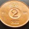 Moneda 2 ORE - SUEDIA, anul 1965 * cod 4144 = A.UNC