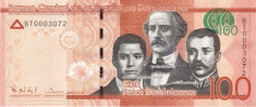 Republica Dominicana 100 Pesos 2014 UNC foto