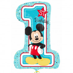 Balon Folie Figurina Figurina Mickey Mouse 1st Birthday - 71x48 cm, Amscan 34343, 1 buc foto