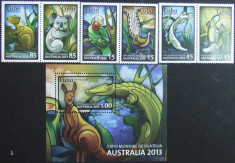 CUBA - FAUNA DIN AUSTRALIA, 2015, 6 V + 1 S/S, NEOB . - CU 24 foto