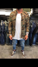 Hanorac army camuflaj - hanorac barbati - hanorac slim fit - cod 9173 - D5 foto