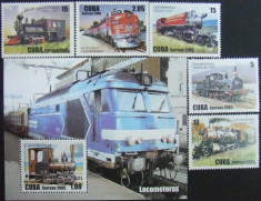 CUBA - LOCOMOTIVE, 2005, 5 V + 1 S/SH, NEOB . - CU 15 foto