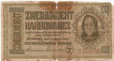 Ucraina 200 karbowanez 1942 U foto