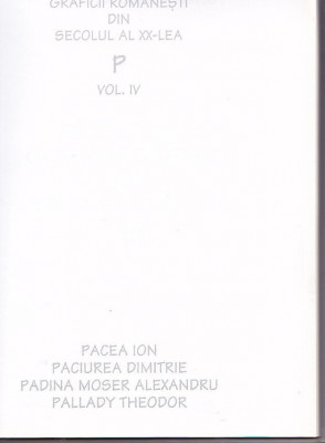 DANA BERCEA - REPERTORIUL GRAFICII ROMANESTI DIN SEC. AL XX-LEA LIT. P VOL IV foto