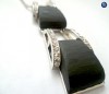 Colier placat aur 18k, pandantiv rashina neagra, cristale Swarovski - Lantisor dama elegant