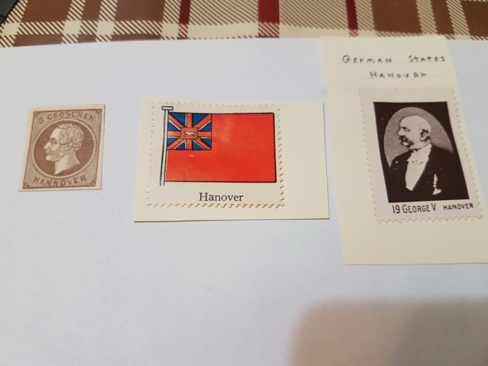 germania/hannover 1861 regele george / 3 gr. MH
