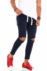 Pantaloni barbati de trening - bleumarin - COLECTIE NOUA - 9225 foto