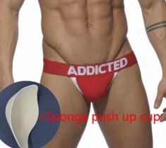 Jockstrap / suspensor barbati cu PUSH-UP (pernuta in fata) - marca ADDICTED foto