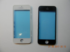 Geam iPhone 6 Negru Alb sticla cu Rama + oca Original foto