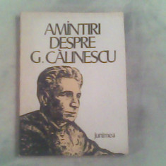 Amintiri despre G.Calinescu-antologie