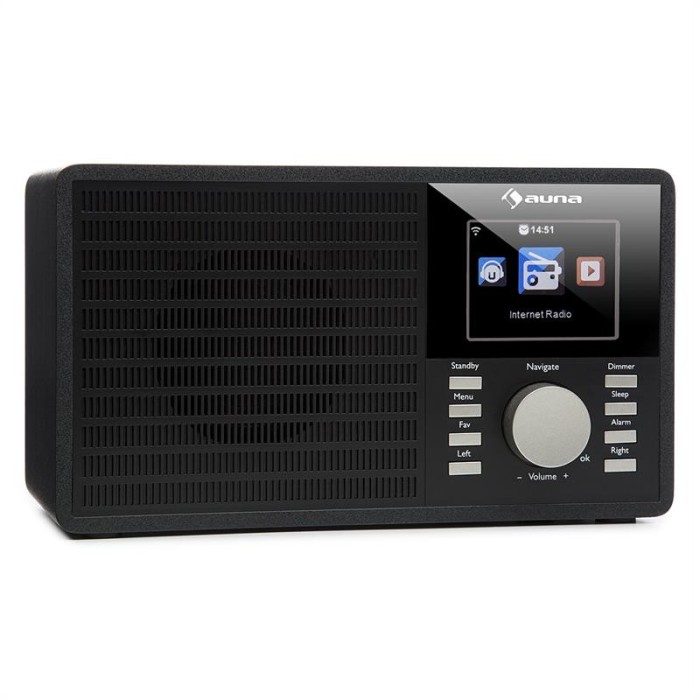 AUNA IR-160, radio prin internet, WLAN, USB, AUX, UPNP, display TFT de 2,8 ", telecomanda, negru foto mare AUNA IR-160, radio prin internet, WLAN, USB, AUX, UPNP, display TFT de 2,8 ", telecomanda, negru foto mare
