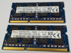 Memorii RAM DDR3L kit 16GB 2 x 8GB HYNIX 2RX8 PC3L 12800 la 1600Mhz laptop foto