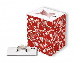 Red Scalloped Hearts Light Bag, Radar 5437, 1 piecedar 5437, 1 bucata foto