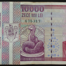 Bancnota 10000 LEI - ROMANIA, anul 1994 * cod 134 - Seria F 0008 - 675317