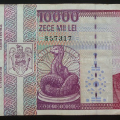 Bancnota 10000 LEI - ROMANIA, anul 1994 * cod 167 = Seria B 0030 - 857317