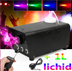 Masina de fum cu lumini disco si telecomanda + lichid foto