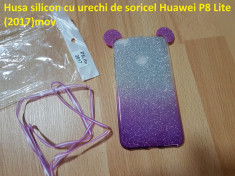 Husa silicon cu urechi de soricel Huawei P8 Lite (2017)mov foto