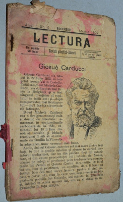 Revista stiintifica-literara, Lectura, 1907 - reclame antebelice foto
