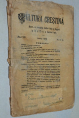 REVISTA &amp;quot; CULTURA CRESTINA&amp;quot; Nr. 5 - 6 din martie 1919 - Blaj foto