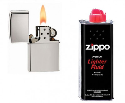 Bricheta imitatie Zippo + benzina zippo foto