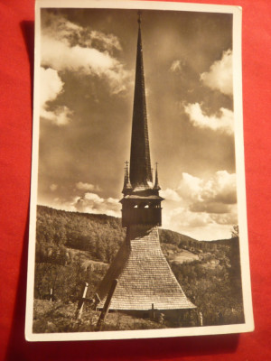 Ilustrata interbelica - Biserica de Lemn din Transilvania foto