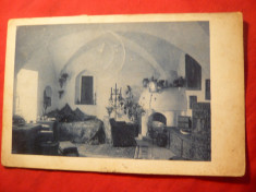 Ilustrata Castelul Bran , interior , circulat 1929 foto