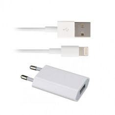 Adaptor priza Apple + Cablu de date MFI gratis foto