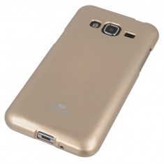 Husa silicon Jelly Mercury Samsung Galaxy J3 2016, gold foto