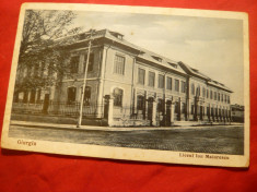 Ilustrata -Giurgiu - Liceul Ion Maiorescu 1933 ,cenzurata Ed.Libr.Robin foto