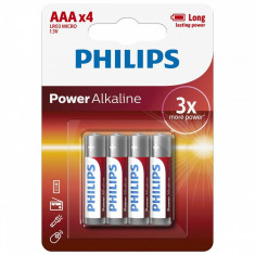 Baterii Philips Power Alkaline AAA 4-BLISTER foto