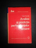 IONEL DOROFTE - ANALIZA SI PREDICTIA PERFORMANTELOR UMANE