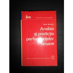 IONEL DOROFTE - ANALIZA SI PREDICTIA PERFORMANTELOR UMANE