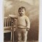 Fotografie veche, inceput sec. XX, atelier Szenetra, Timisoara, portret copil