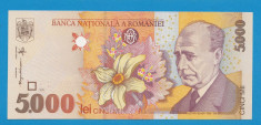 5000 lei 1998 UNC FILIGRAN MARE foto