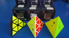 Cub Rubik QiYi X-Man Bell Pyraminx Magnetic 96mm Profesional foto