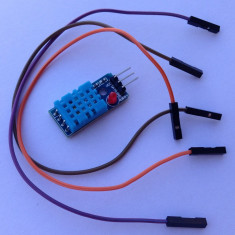 Modul DHT11 (bec rosu) + (3 fire) Senzor temperatura umiditate Arduino (d.485)