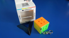 Cub Rubik 3x3x3 MoFangJiaoShi Mini KeyRing - 40mm - Breloc chei foto