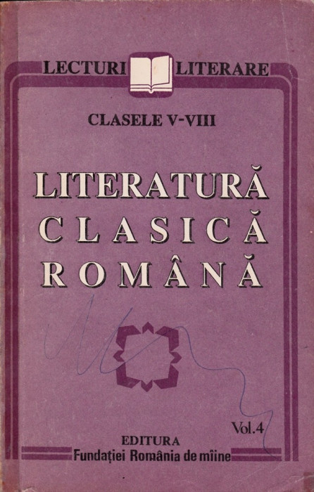 Literatură clasică rom&acirc;nă