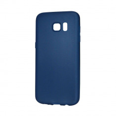 Husa de protectie Procell Silicon Silky pentru Samsung Galaxy S7 Edge G935 Albastru Inchis foto