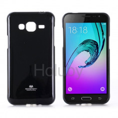 Husa silicon Jelly Mercury Samsung Galaxy J3 2016, negru foto