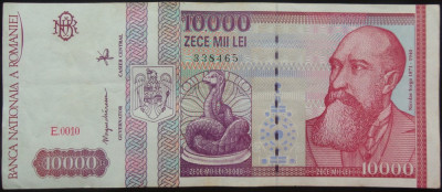 Bancnota 10000 LEI - ROMANIA, anul 1994 * cod 855 = Seria E 0010 - 338465 foto