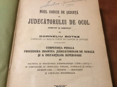 carte volumul III - Noul codice de sedinta al Judecatorului de ocol anul 1922 ! foto