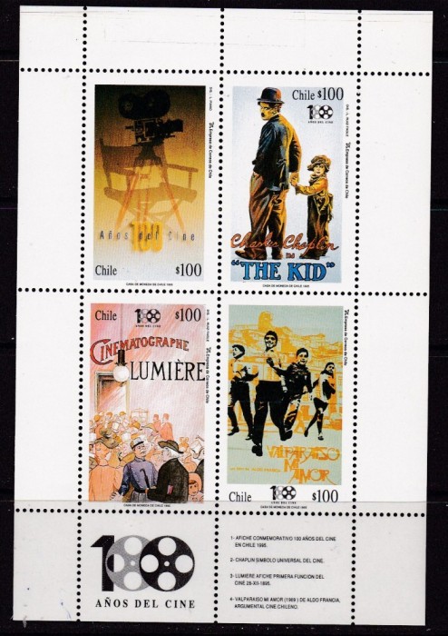 Chile 1995 film arta MI 1653-56 kleib MNH w46